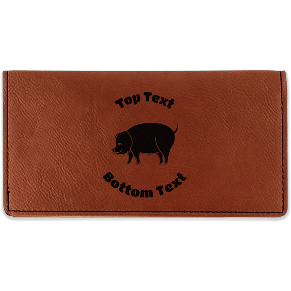 Custom Barbeque Leatherette Checkbook Holder - Double Sided (Personalized)