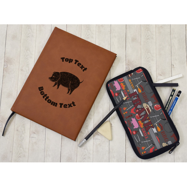 Barbeque Leather Sketchbook - Large - Double Sided - In Context