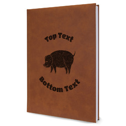 Barbeque Leather Sketchbook - Large - Single Sided (Personalized)