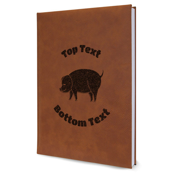Custom Barbeque Leather Sketchbook - Large - Single Sided (Personalized)