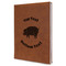 Barbeque Leather Sketchbook - Large - Single Sided - Angled View