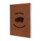 Barbeque Leather Sketchbook - Small - Double Sided - Angled View