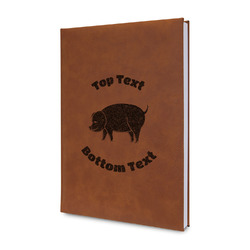 Barbeque Leather Sketchbook - Small - Single Sided (Personalized)