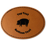 Barbeque Faux Leather Iron On Patch - Oval (Personalized)