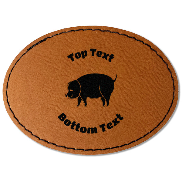 Custom Barbeque Faux Leather Iron On Patch - Oval (Personalized)
