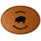 Barbeque Faux Leather Iron On Patch - Oval (Personalized)