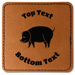 Barbeque Faux Leather Iron On Patch - Square (Personalized)