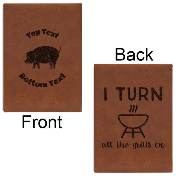 Barbeque Leatherette Sketchbooks - Large - Double Sided - Front & Back View