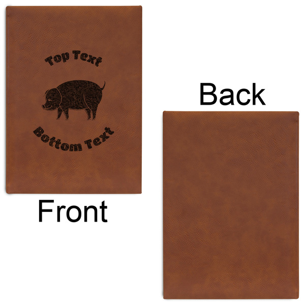 Barbeque Leatherette Sketchbooks - Large - Single Sided - Front & Back View