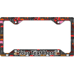 Barbeque License Plate Frame - Style C (Personalized)