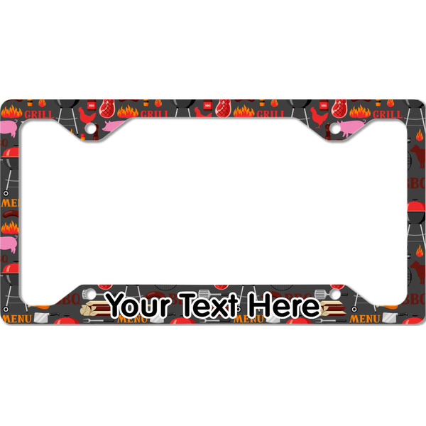 Custom Barbeque License Plate Frame - Style C (Personalized)