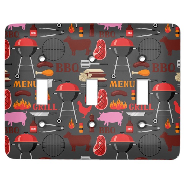 Custom Barbeque Light Switch Cover (3 Toggle Plate)