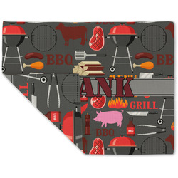 Barbeque Double-Sided Linen Placemat - Single w/ Name or Text