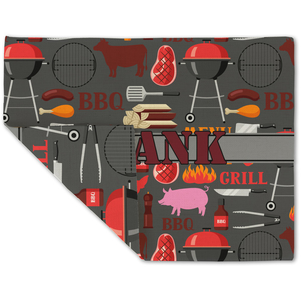 Barbeque Linen Placemat - Folded Corner (double side)