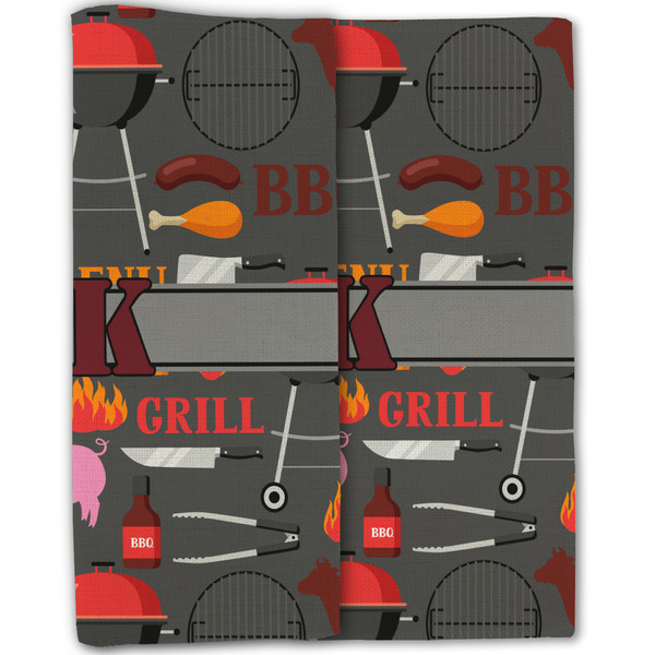 Barbeque Linen Placemat - Folded Half (double sided)