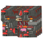 Barbeque Linen Placemat w/ Name or Text