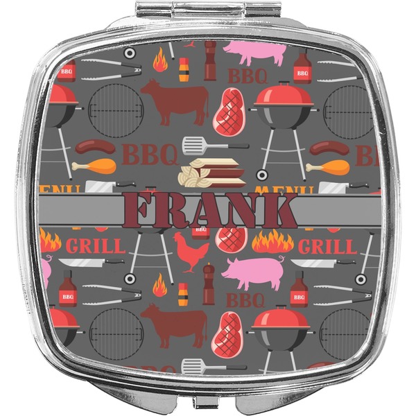 Custom Barbeque Compact Makeup Mirror (Personalized)