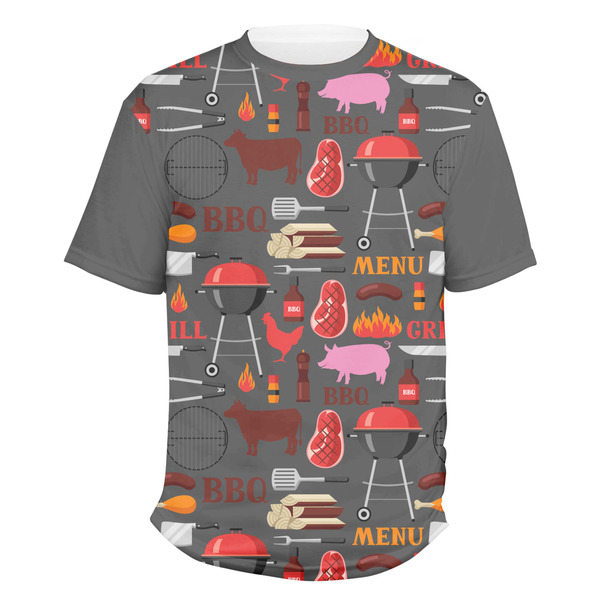Custom Barbeque Men's Crew T-Shirt - Medium