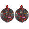 Barbeque Metal Ball Ornament - Front and Back