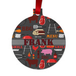 Barbeque Metal Ball Ornament - Double Sided w/ Name or Text