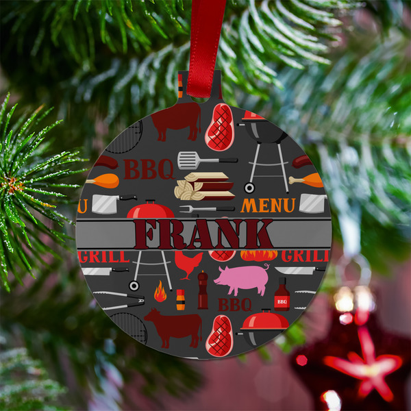 Barbeque Metal Ball Ornament - Lifestyle