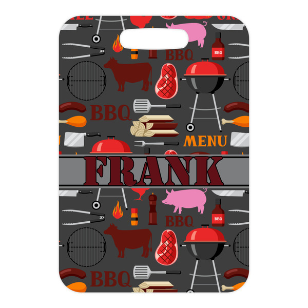 Barbeque Metal Luggage Tag - Front Without Strap
