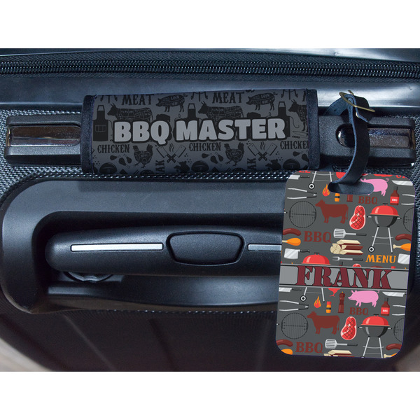 Barbeque Metal Luggage Tag & Handle Wrap - In Context