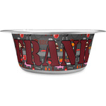 Barbeque Stainless Steel Dog Bowl - Large (Personalized)