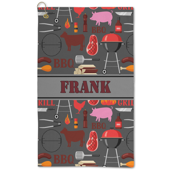 Custom Barbeque Microfiber Golf Towel - Large (Personalized)