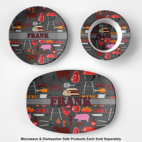 Barbeque Microwave & Dishwasher Safe CP Plastic Dishware - Group