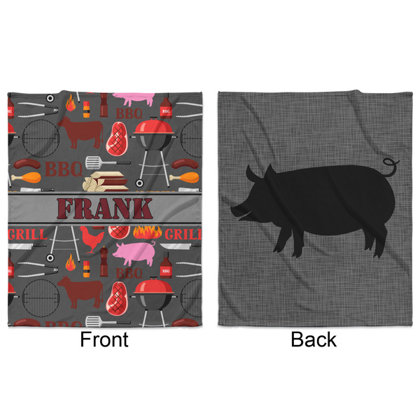 Barbeque Minky Blanket - 50"x60" - Double Sided - Front & Back