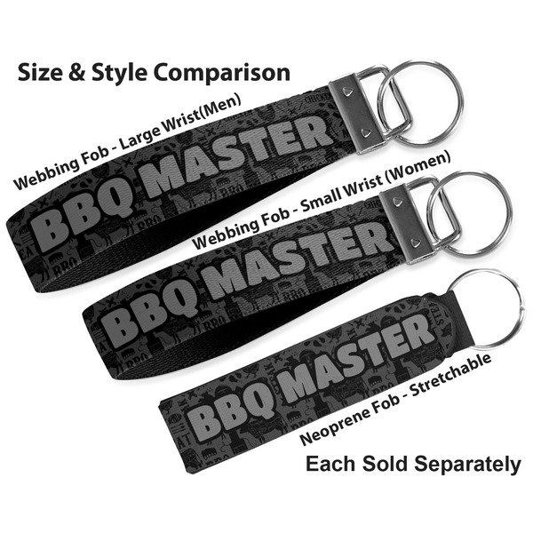 Barbeque Multiple Key Ring comparison sizes
