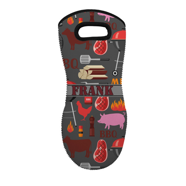 Custom Barbeque Neoprene Oven Mitt w/ Name or Text