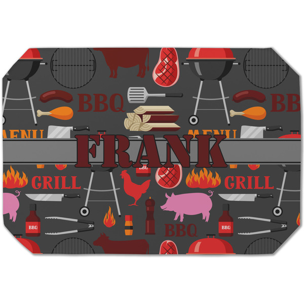 Custom Barbeque Dining Table Mat - Octagon (Single-Sided) w/ Name or Text