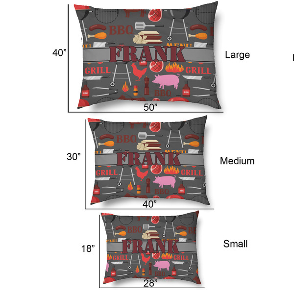 Barbeque Outdoor Dog Beds - SIZE CHART