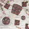 Barbeque Party Supplies Combination Image - All items - Plates, Coasters, Fans