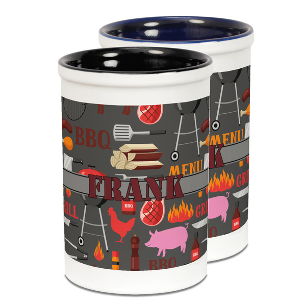 Custom Barbeque Ceramic Pencil Holder - Large