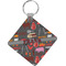 Barbeque Diamond Plastic Keychain w/ Name or Text