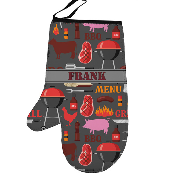 Barbeque Personalized Oven Mitt - Left