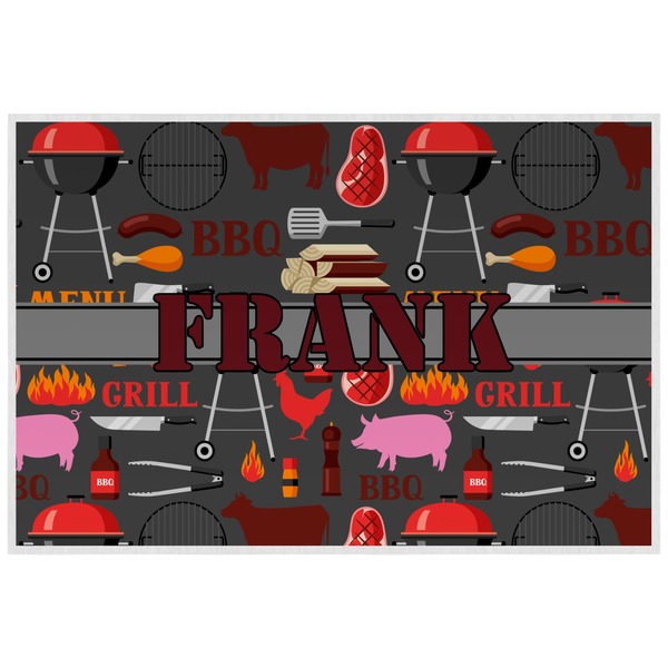Custom Barbeque Laminated Placemat w/ Name or Text