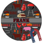 Barbeque Round Fridge Magnet (Personalized)
