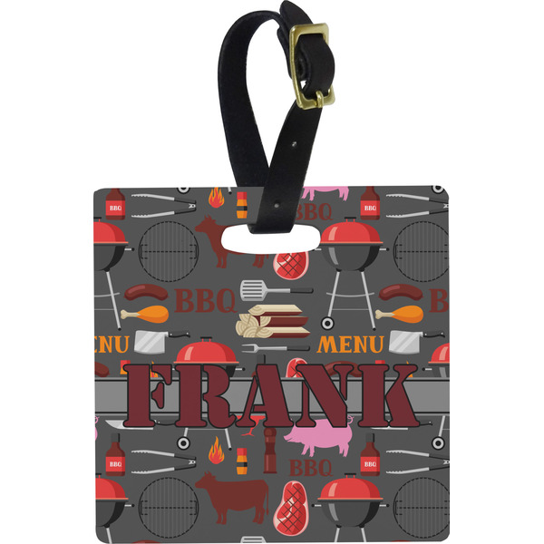 Barbeque Personalized Square Luggage Tag
