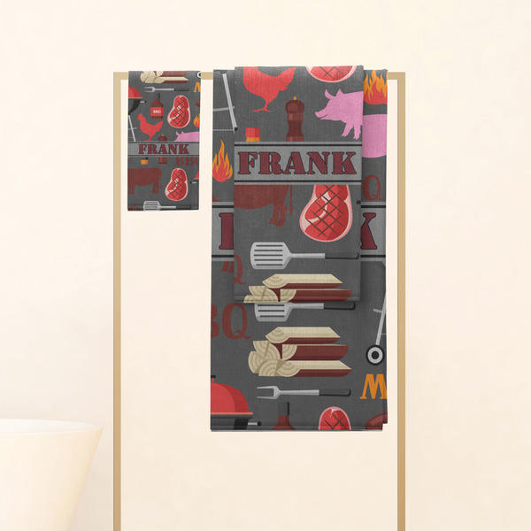 Barbeque Personalized Towel Set