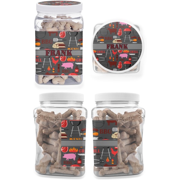 Barbeque Pet Treat Jar - Multiple Angles