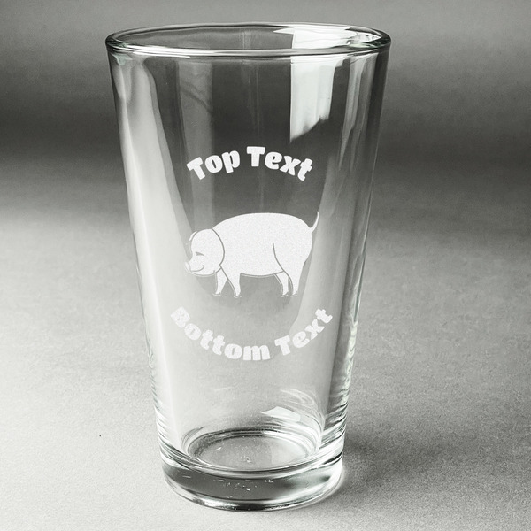Custom Barbeque Pint Glass - Engraved (Single) (Personalized)