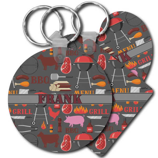 Custom Barbeque Plastic Keychain (Personalized)