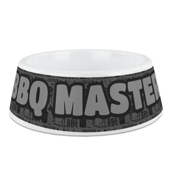Custom Barbeque Plastic Dog Bowl (Personalized)