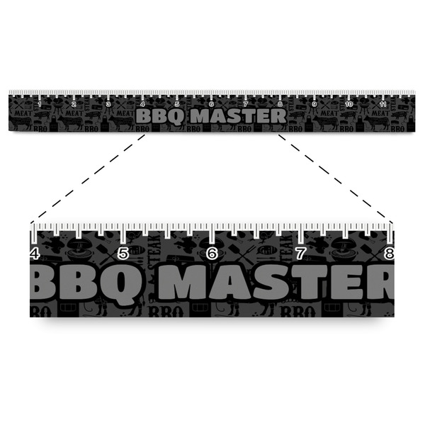 Custom Barbeque Plastic Ruler - 12" (Personalized)