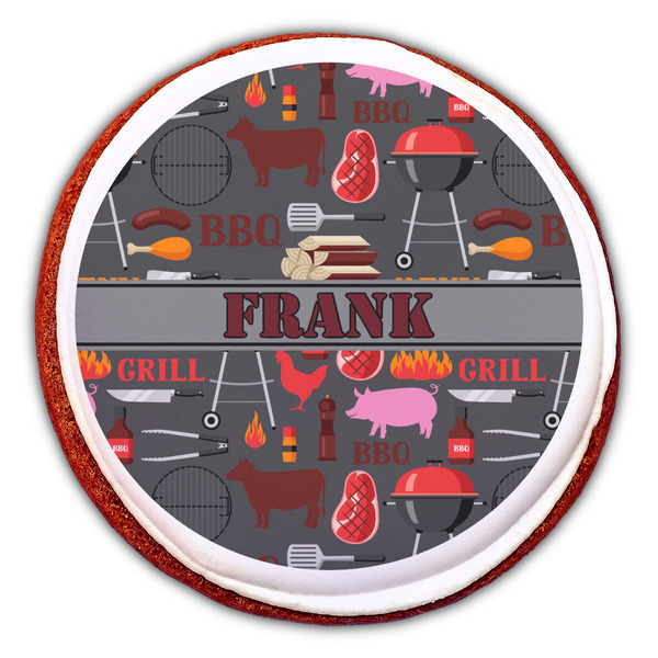 Barbeque Printed Icing Circle - Large - On Cookie