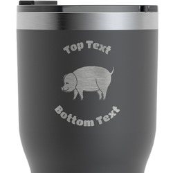 Barbeque RTIC Tumbler - Black - Engraved Front & Back (Personalized)